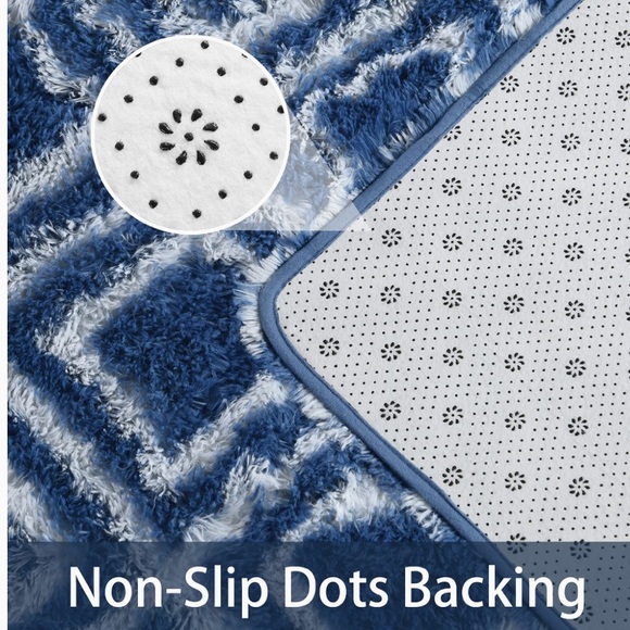 5’x8’ Geometric fluffy RUG - Picture 5 of 8